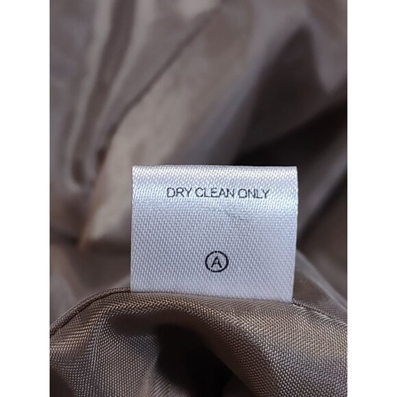 Erin London Pintuck Pleat Blazer Mocha 1 Button Sheen Lined Jacket Plus Sz 1X - Picture 9 of 11